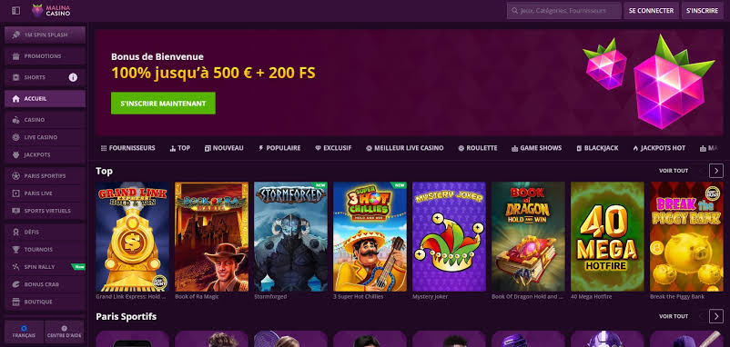 Avis sur Malina Casino en ligne (2026) - Offre de bonus de bienvenue unique Avis sur Malina Casino en ligne (2026) - Offre de bonus de bienvenue unique